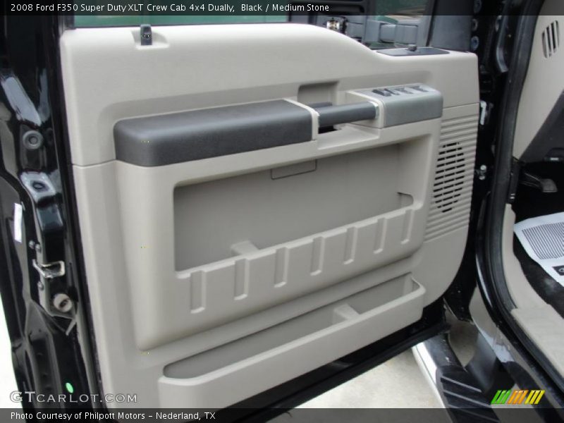 Black / Medium Stone 2008 Ford F350 Super Duty XLT Crew Cab 4x4 Dually