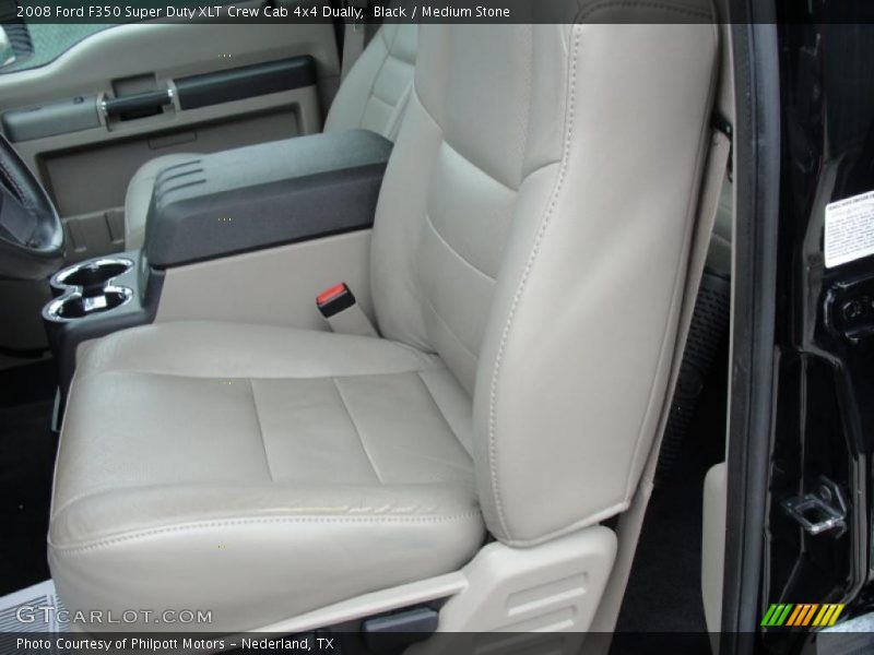 Black / Medium Stone 2008 Ford F350 Super Duty XLT Crew Cab 4x4 Dually