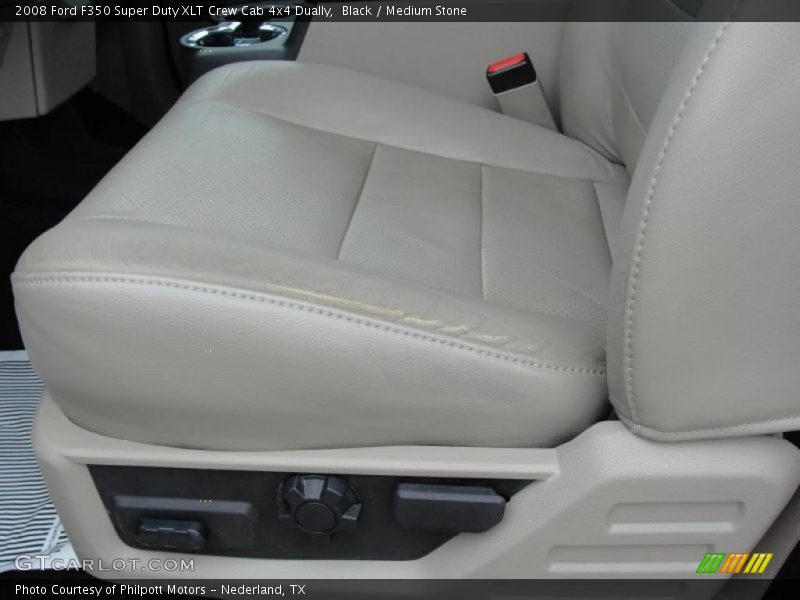 Black / Medium Stone 2008 Ford F350 Super Duty XLT Crew Cab 4x4 Dually