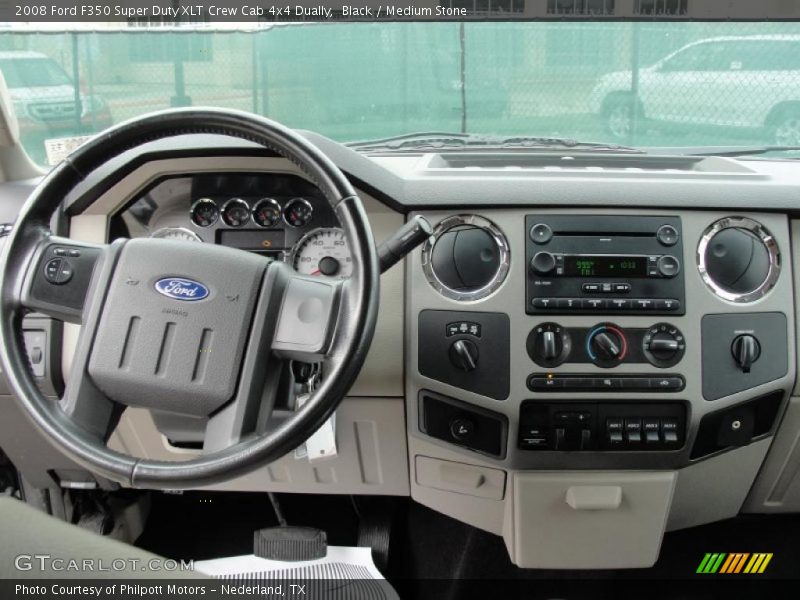 Black / Medium Stone 2008 Ford F350 Super Duty XLT Crew Cab 4x4 Dually