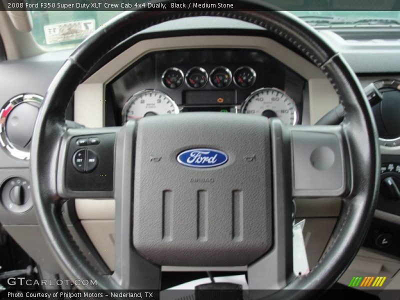 Black / Medium Stone 2008 Ford F350 Super Duty XLT Crew Cab 4x4 Dually