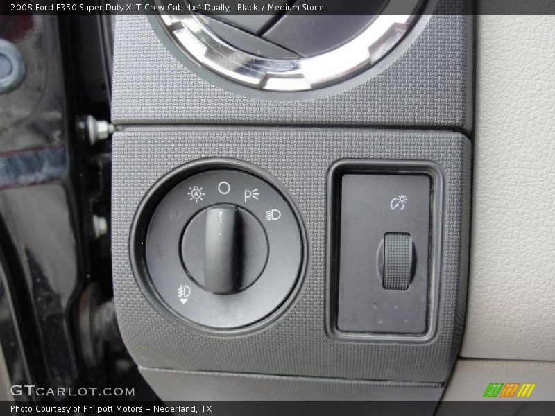 Black / Medium Stone 2008 Ford F350 Super Duty XLT Crew Cab 4x4 Dually