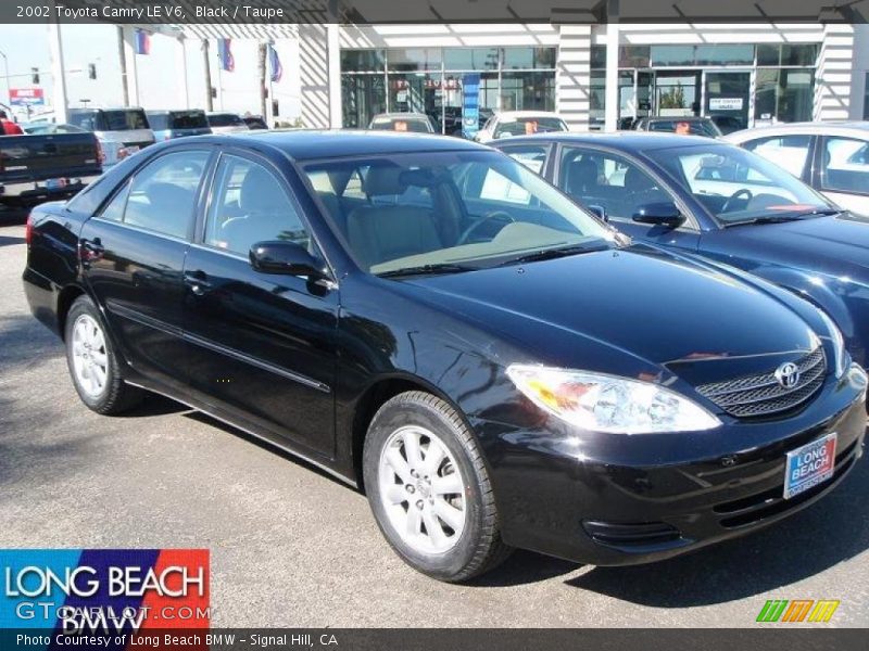 Black / Taupe 2002 Toyota Camry LE V6