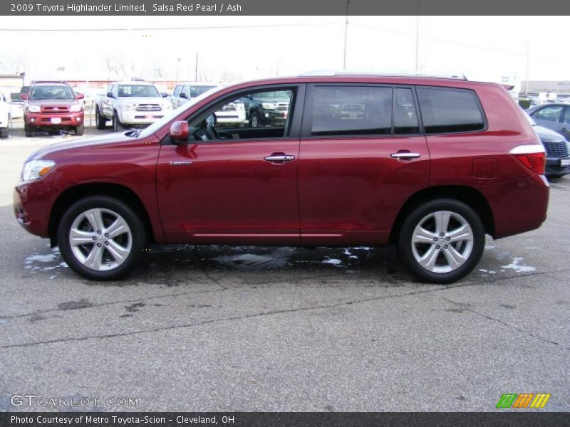 Salsa Red Pearl / Ash 2009 Toyota Highlander Limited