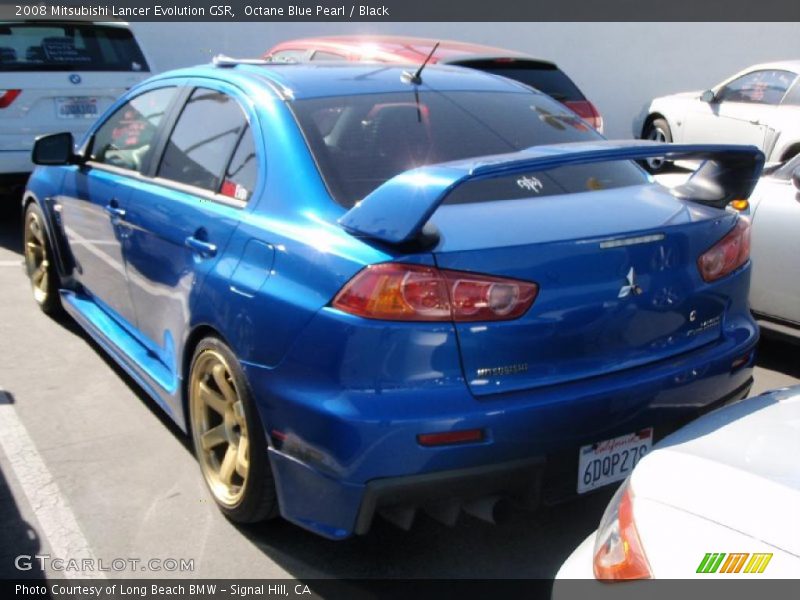 Octane Blue Pearl / Black 2008 Mitsubishi Lancer Evolution GSR