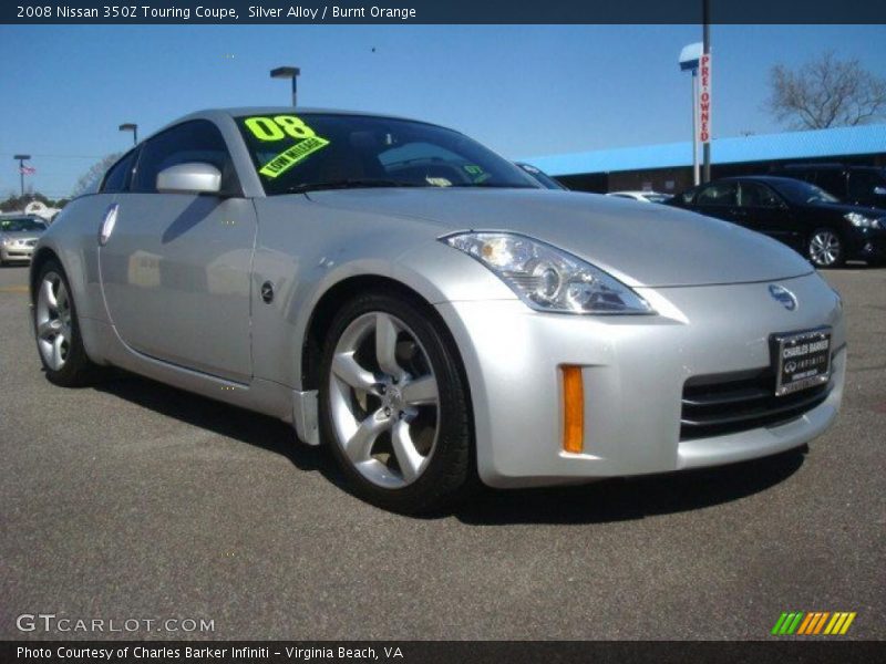 Silver Alloy / Burnt Orange 2008 Nissan 350Z Touring Coupe