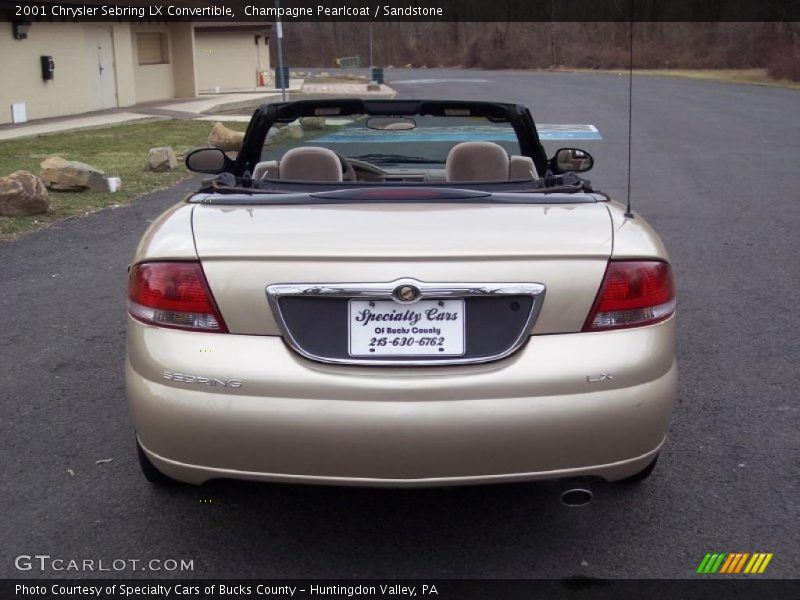 Champagne Pearlcoat / Sandstone 2001 Chrysler Sebring LX Convertible