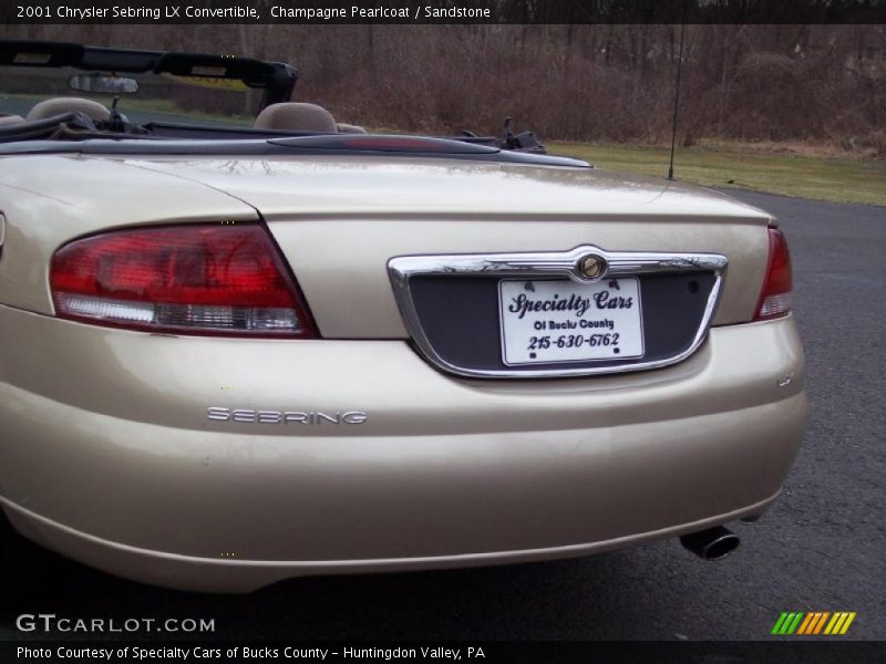 Champagne Pearlcoat / Sandstone 2001 Chrysler Sebring LX Convertible
