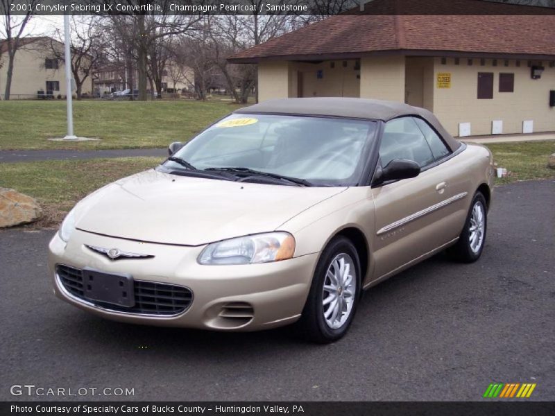 Champagne Pearlcoat / Sandstone 2001 Chrysler Sebring LX Convertible