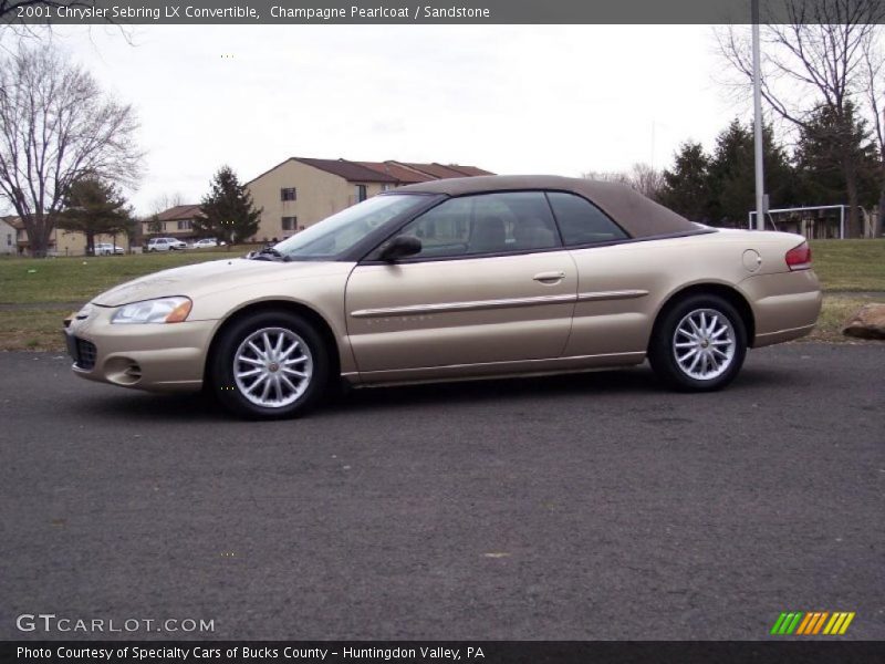 Champagne Pearlcoat / Sandstone 2001 Chrysler Sebring LX Convertible