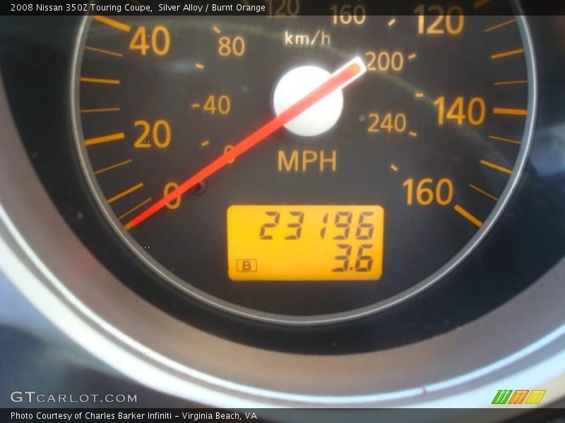 Silver Alloy / Burnt Orange 2008 Nissan 350Z Touring Coupe