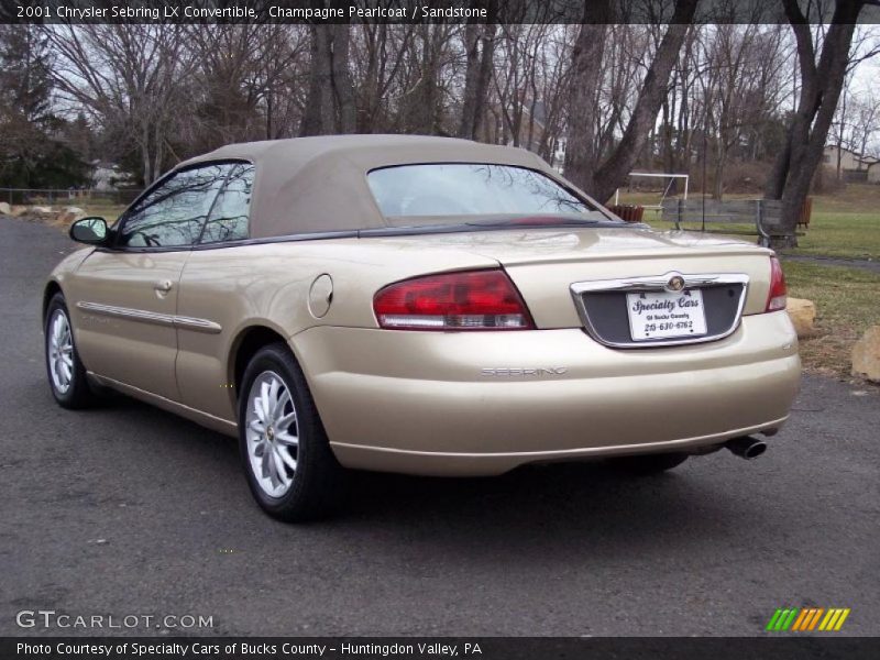 Champagne Pearlcoat / Sandstone 2001 Chrysler Sebring LX Convertible