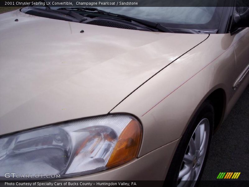 Champagne Pearlcoat / Sandstone 2001 Chrysler Sebring LX Convertible