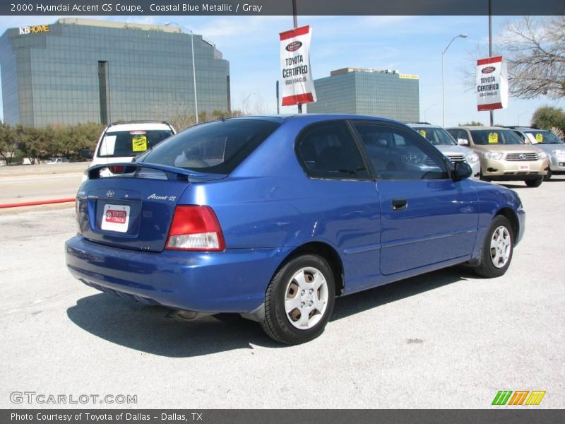 Coastal Blue Metallic / Gray 2000 Hyundai Accent GS Coupe