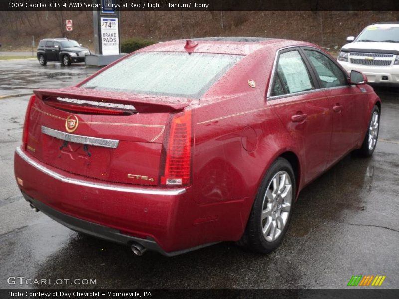 Crystal Red / Light Titanium/Ebony 2009 Cadillac CTS 4 AWD Sedan