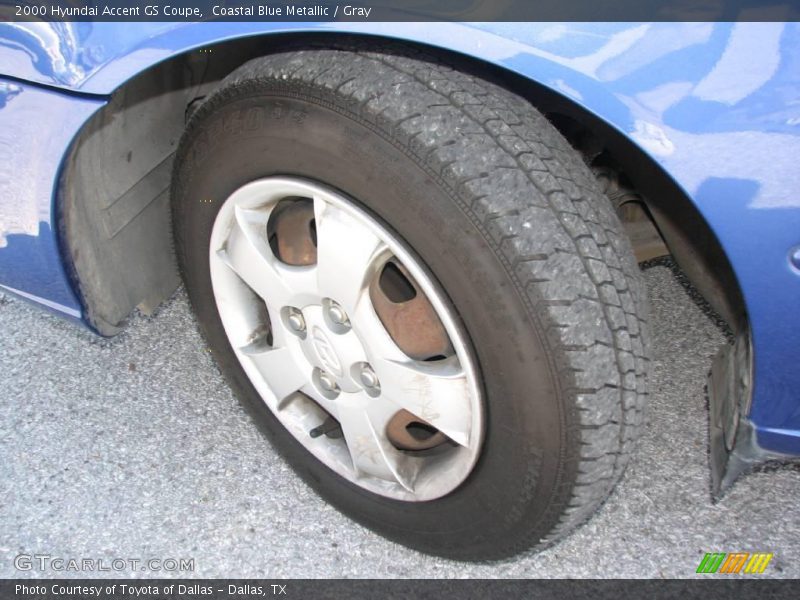 Coastal Blue Metallic / Gray 2000 Hyundai Accent GS Coupe