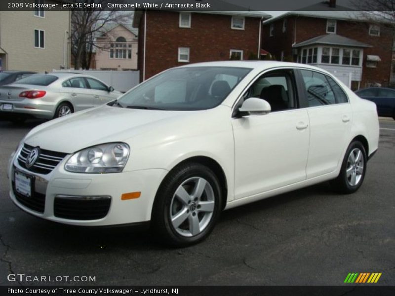 Campanella White / Anthracite Black 2008 Volkswagen Jetta SE Sedan