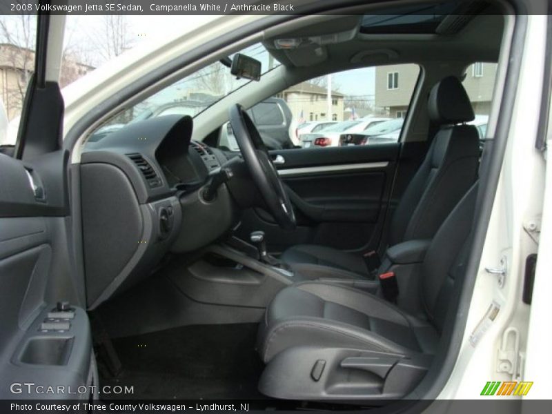 Campanella White / Anthracite Black 2008 Volkswagen Jetta SE Sedan