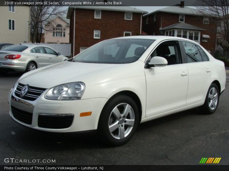 Campanella White / Anthracite Black 2008 Volkswagen Jetta SE Sedan