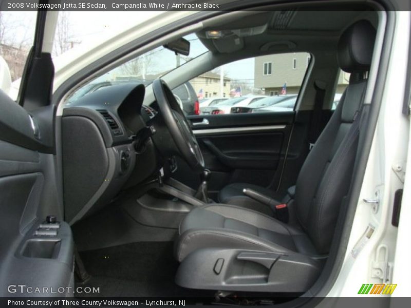 Campanella White / Anthracite Black 2008 Volkswagen Jetta SE Sedan