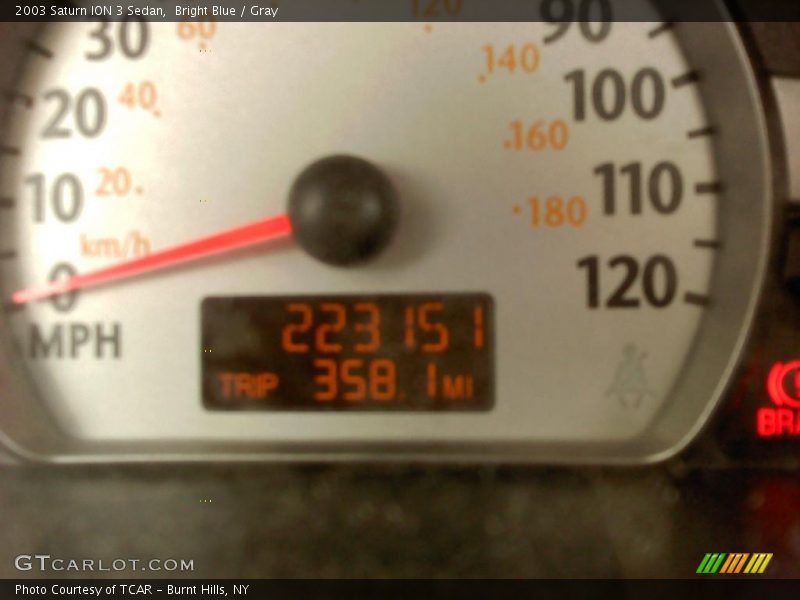 Bright Blue / Gray 2003 Saturn ION 3 Sedan