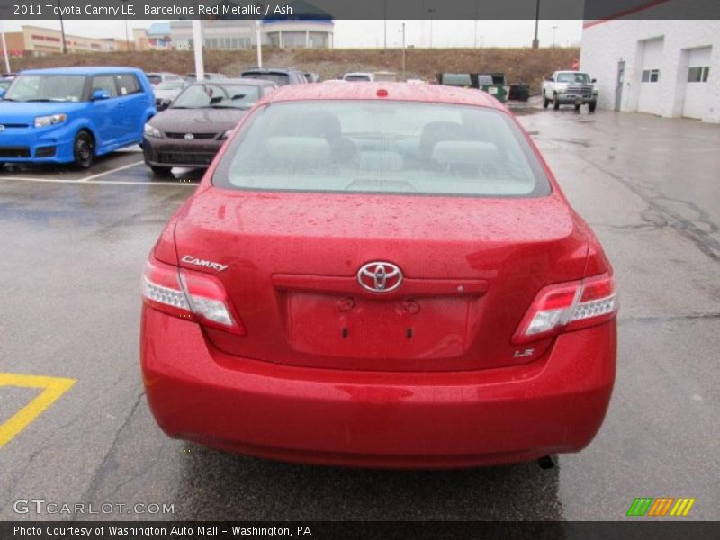 Barcelona Red Metallic / Ash 2011 Toyota Camry LE