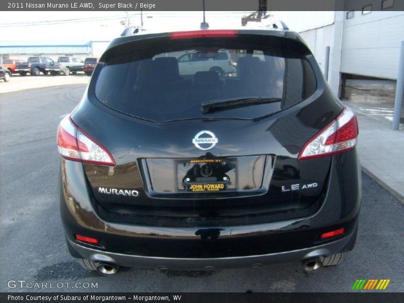 Super Black / Beige 2011 Nissan Murano LE AWD