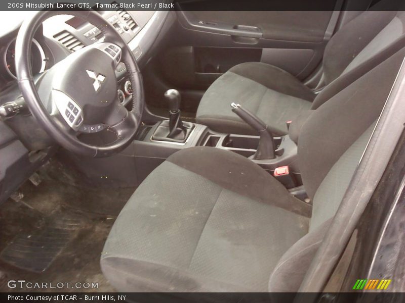 Tarmac Black Pearl / Black 2009 Mitsubishi Lancer GTS