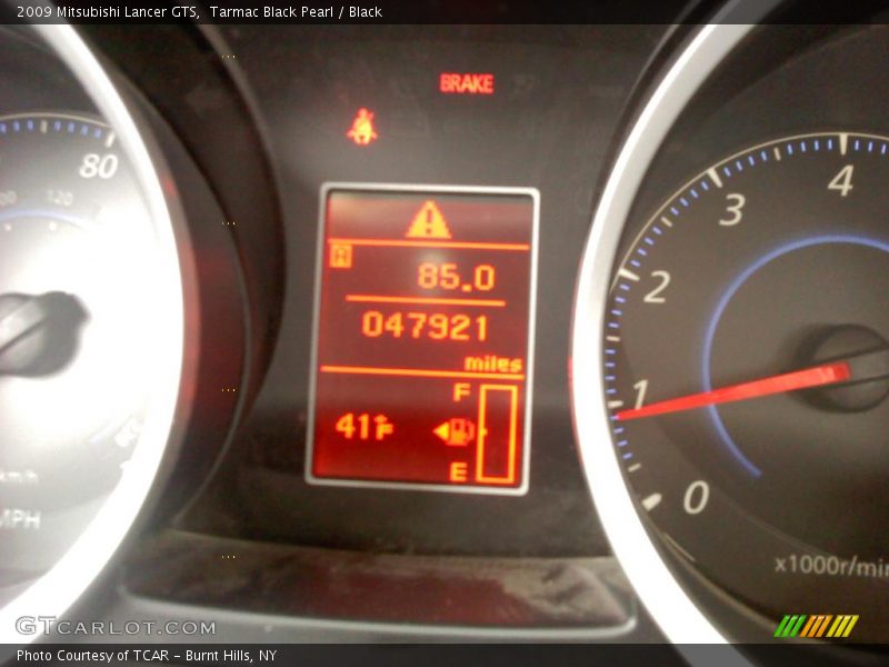 Tarmac Black Pearl / Black 2009 Mitsubishi Lancer GTS