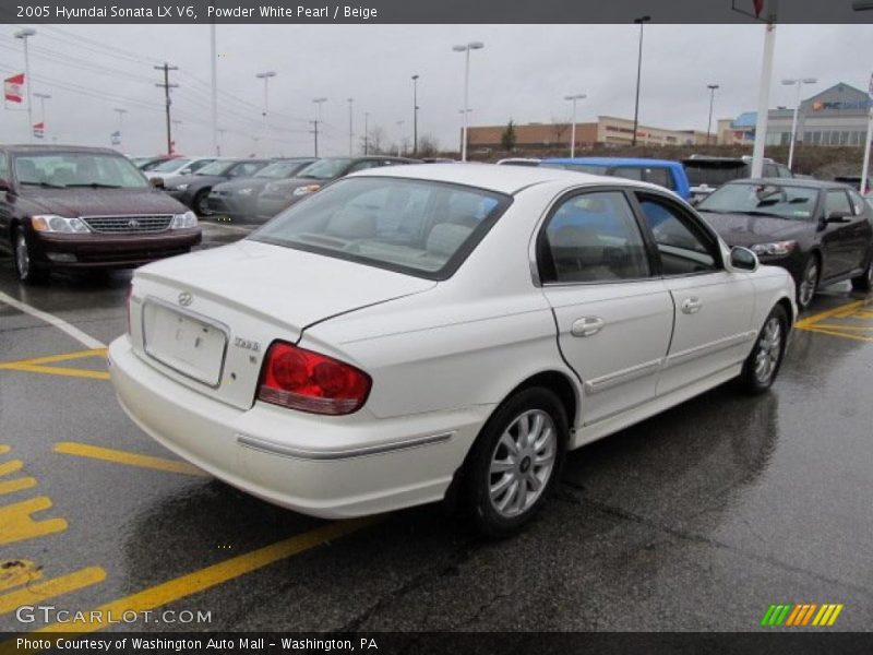 Powder White Pearl / Beige 2005 Hyundai Sonata LX V6