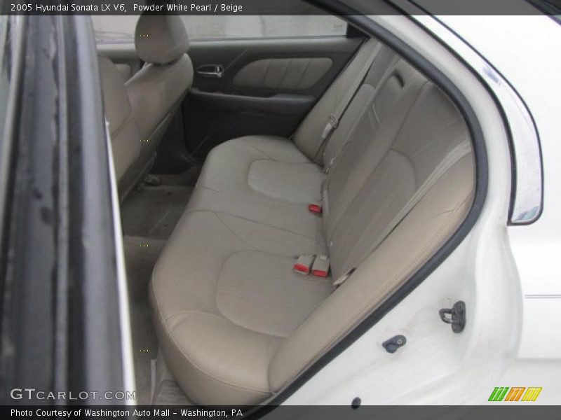 Powder White Pearl / Beige 2005 Hyundai Sonata LX V6