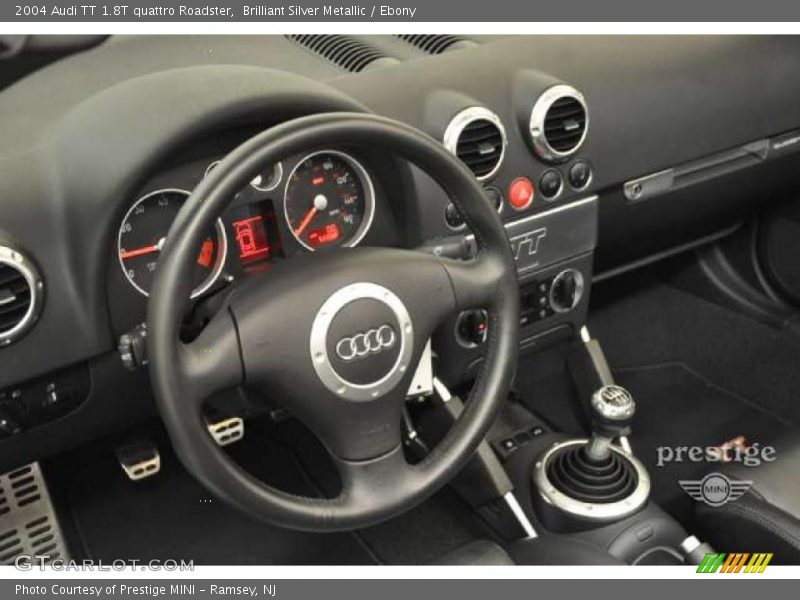 Brilliant Silver Metallic / Ebony 2004 Audi TT 1.8T quattro Roadster