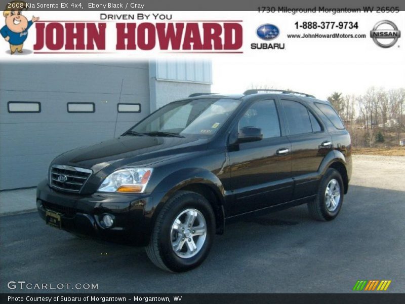 Ebony Black / Gray 2008 Kia Sorento EX 4x4
