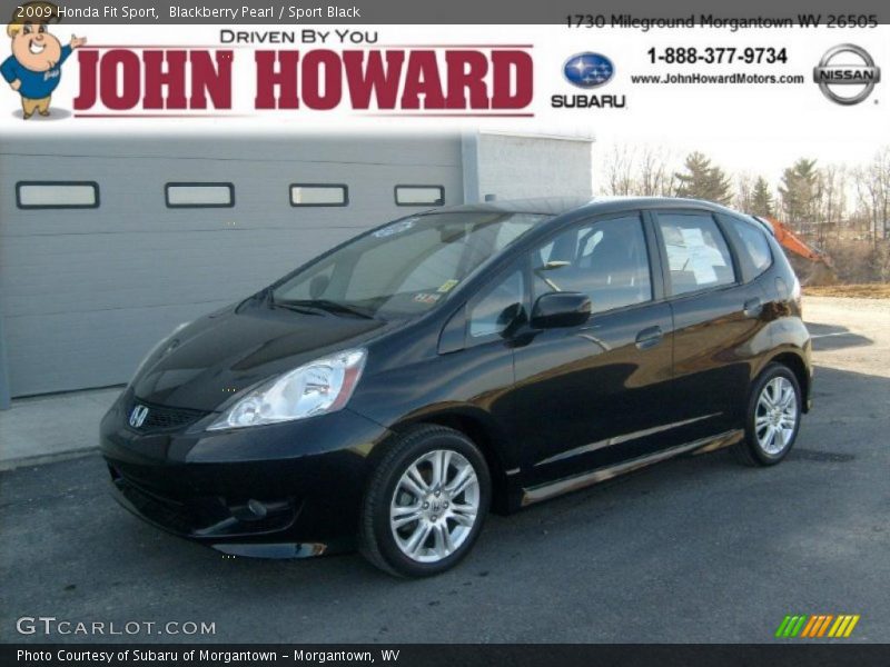 Blackberry Pearl / Sport Black 2009 Honda Fit Sport
