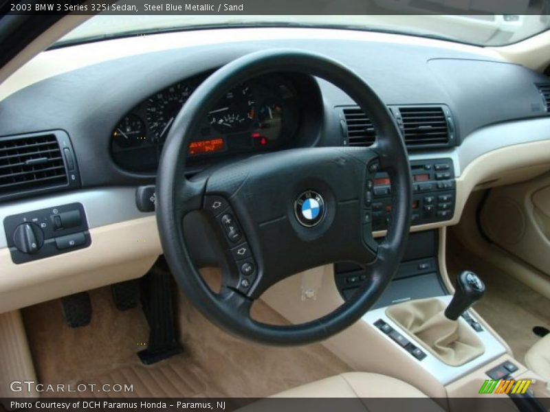 Steel Blue Metallic / Sand 2003 BMW 3 Series 325i Sedan