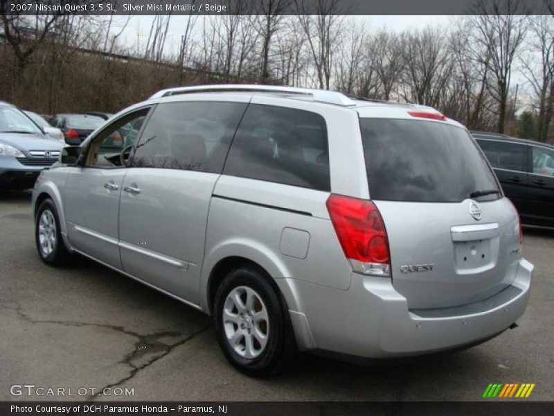 Silver Mist Metallic / Beige 2007 Nissan Quest 3.5 SL