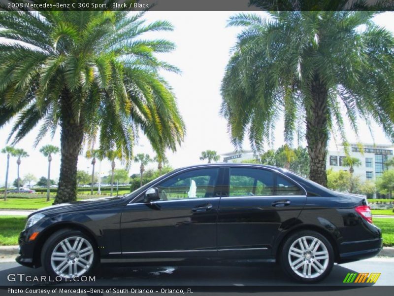 Black / Black 2008 Mercedes-Benz C 300 Sport