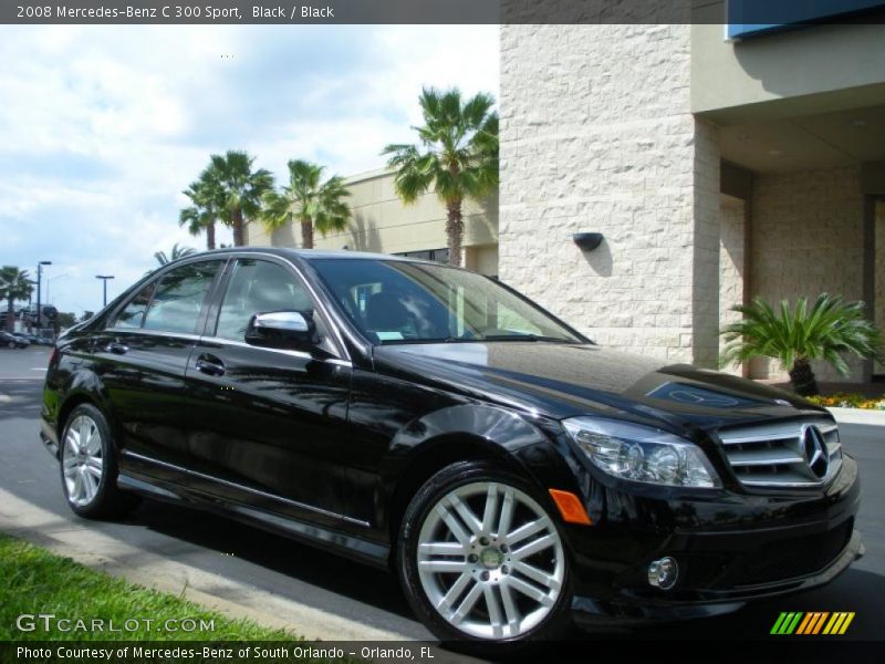 Black / Black 2008 Mercedes-Benz C 300 Sport