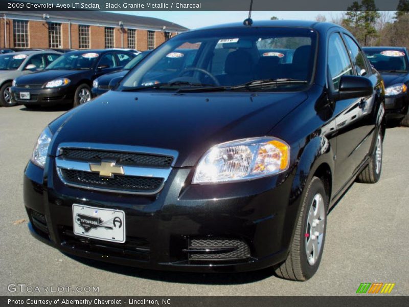 Black Granite Metallic / Charcoal 2009 Chevrolet Aveo LT Sedan