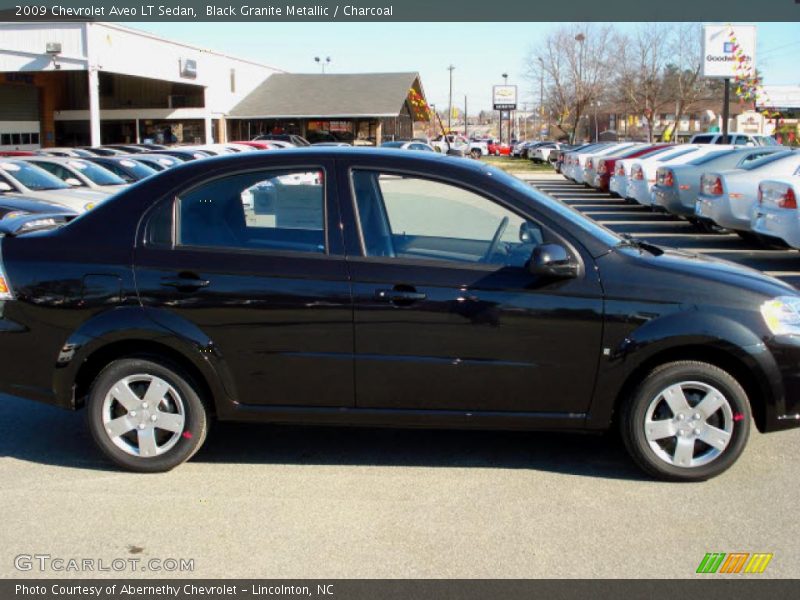 Black Granite Metallic / Charcoal 2009 Chevrolet Aveo LT Sedan