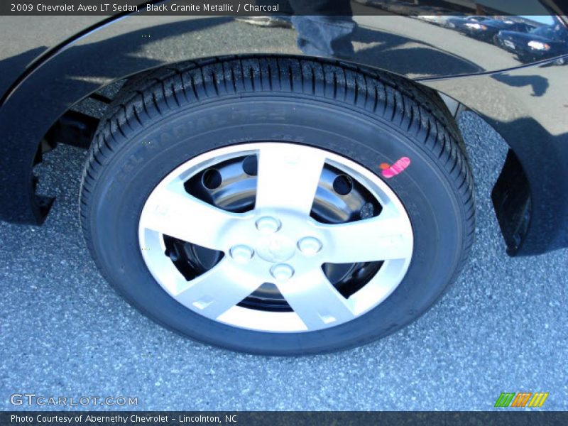 Black Granite Metallic / Charcoal 2009 Chevrolet Aveo LT Sedan