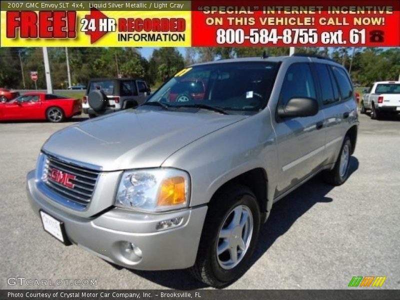 Liquid Silver Metallic / Light Gray 2007 GMC Envoy SLT 4x4