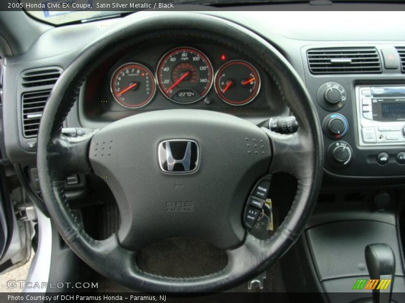 Satin Silver Metallic / Black 2005 Honda Civic EX Coupe