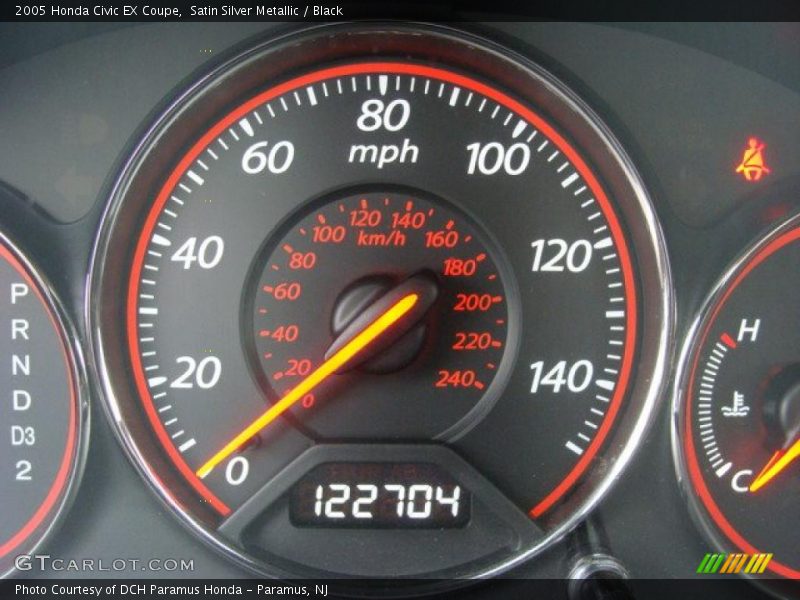 Satin Silver Metallic / Black 2005 Honda Civic EX Coupe