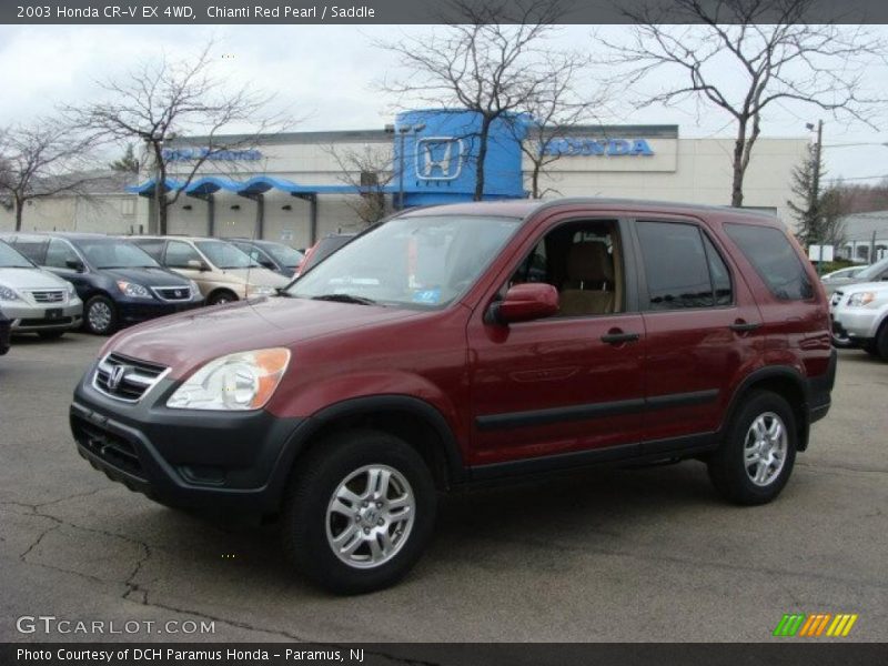 Chianti Red Pearl / Saddle 2003 Honda CR-V EX 4WD