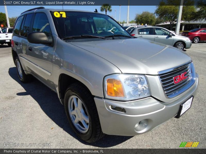 Liquid Silver Metallic / Light Gray 2007 GMC Envoy SLT 4x4