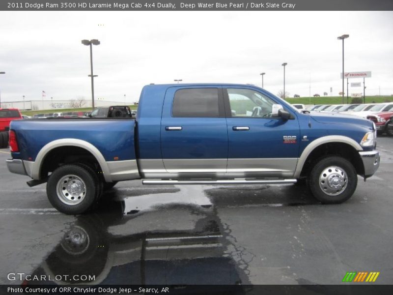  2011 Ram 3500 HD Laramie Mega Cab 4x4 Dually Deep Water Blue Pearl