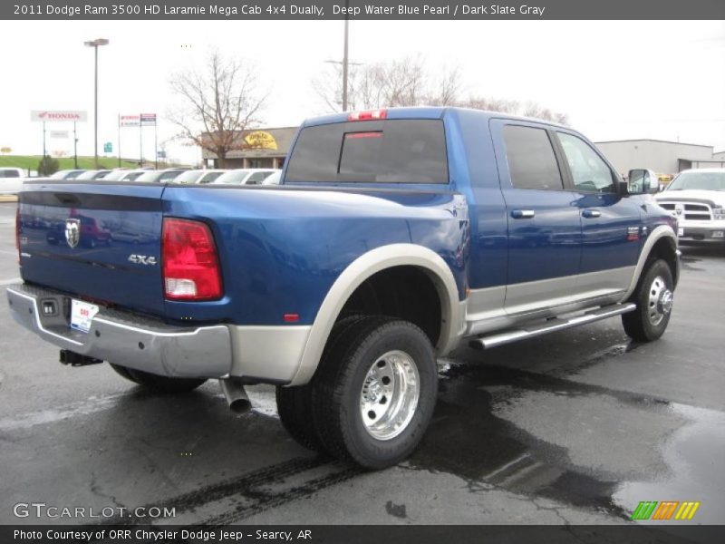  2011 Ram 3500 HD Laramie Mega Cab 4x4 Dually Deep Water Blue Pearl