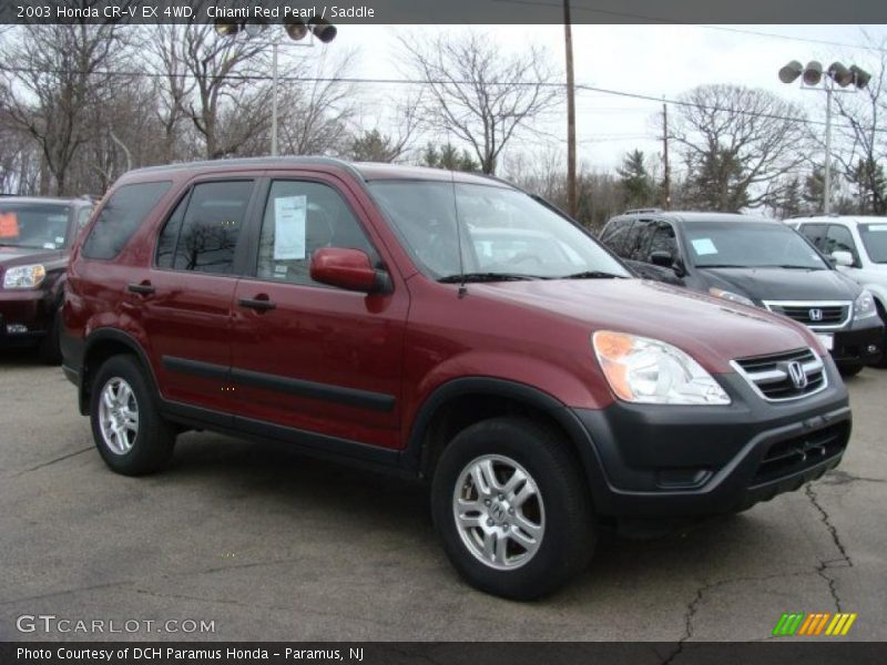 Chianti Red Pearl / Saddle 2003 Honda CR-V EX 4WD