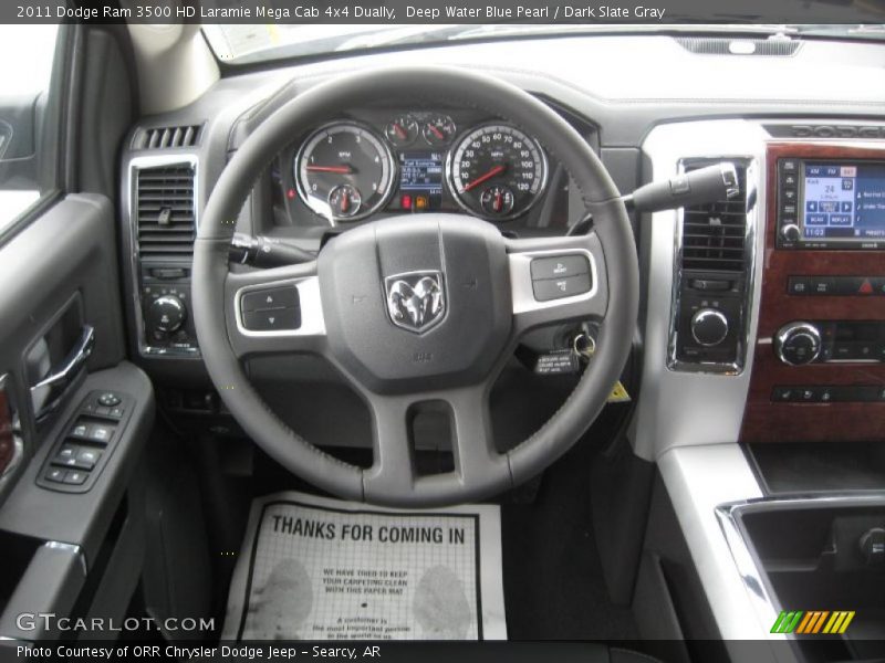  2011 Ram 3500 HD Laramie Mega Cab 4x4 Dually Steering Wheel